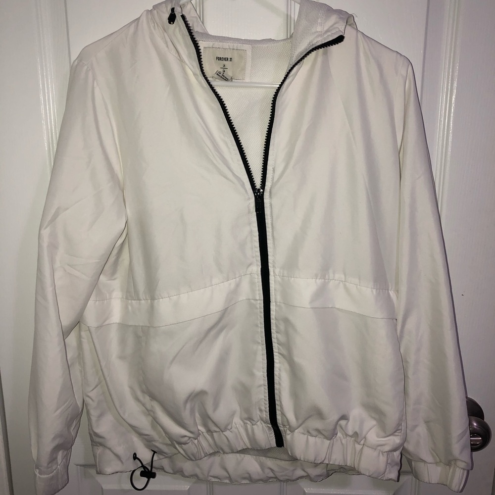 White Windbreaker